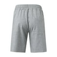 thumbnail image 6 of Pxiakgy Men's Casual Mid Waist Shorts Pant Solid Splice Pocket Drawstring Knee-Length Shorts Casual Loose Fashion Pant Short Grey + XL, 6 of 7