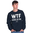 thumbnail image 3 of WTF Where's the Fish Fisherman Funny Men's Big & Tall Crewneck Sweatshirt Brisco Brands 5X, 3 of 5