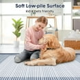 thumbnail image 6 of Memoryfield 8' x 10' Modern Area Rug, Machine Washable, Non-Slip, Non-Shedding, Low-Pile Floor Carpet, for Bedroom, Living Room & Nursery, Blue, 6 of 6