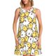 thumbnail image 1 of Balery Cartoon Chicken Vestidos de verano para mujer con estampado: vestido holgado sin mangas, vestido playero informal y cómodo para días calurosos., 1 of 7