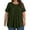 (Fashion 5)Green, variant on Womens Plus Size Tops Tunic Short Sleeve Crew Neck Shirts Floral Print Blouses Loose Summer Tops