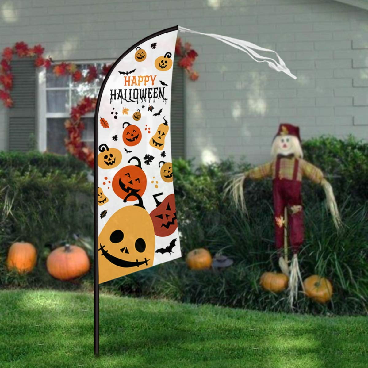 Halloween Yard Decorations, 7'4" Large Feather Flag Swooper Flag with