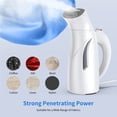 thumbnail image 2 of NFTIGB Portable Handheld Garment Steamer for Clothes, 140°C High Temperature Steam, 240ml / 8.1 fl oz Water Tank, 700W Fast Heat Wrinkle Remover for Home, Office & Travel, White (EU Plug), 2 of 9
