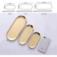 thumbnail image 2 of Set Of 2 Silver Stainless Steel Oval Trays For Storing Napkins. Tea. Fruits, 2 of 5