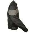 thumbnail image 4 of NexGen SH212101 Men's Black Textile Moto Jacket with Grey Reflective Striping 6X-Large, 4 of 7
