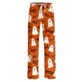 thumbnail image 5 of Womens Halloween Pajama Pants Casual Drawstring High Waist Pjs Pumpkin Print Graphic Straight Leg Loungewear Bottoms, 5 of 6