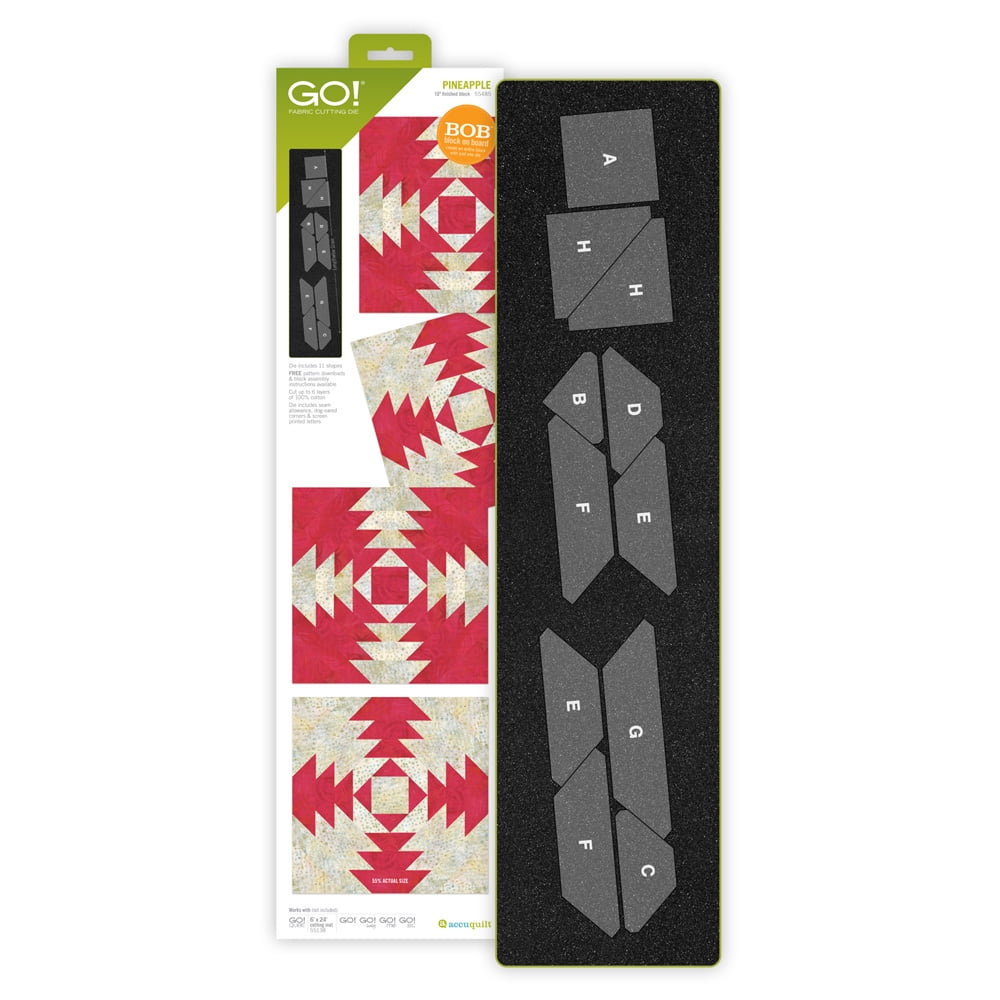 AccuQuilt GO! Pineapple10" Finished Block on Board Fabric Cutting Die