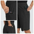 thumbnail image 3 of BALEAF Women's Hiking Long Shorts 11" Quick Dry Bermuda Cargo for Curvy Lightweight Pockets Black L, 3 of 7