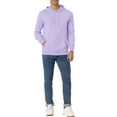 thumbnail image 2 of Lars Amadeus Men's Hoodie Sweatshirt Long Sleeves Solid Drawstring Pullover, 2 of 6