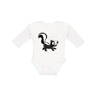Inktastic Cute Woodland Animal Skunk Boys or Girls Long Sleeve Baby Bodysuit