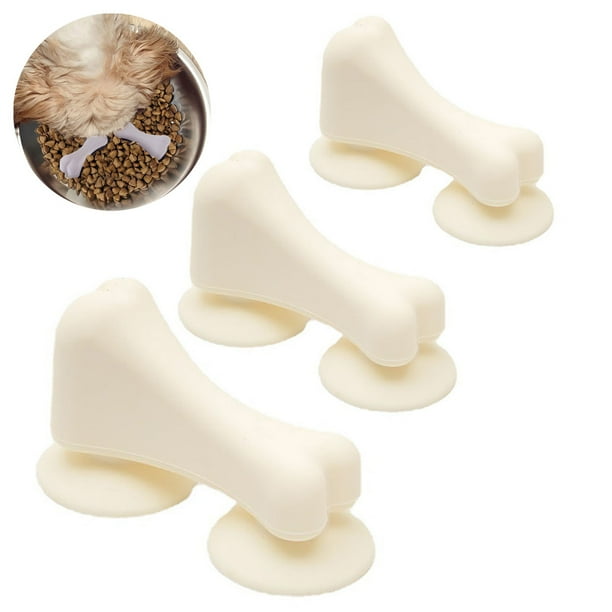 3Pcs Silicone Slow Feeder Insert for Dog Bowls Bone Design Slow