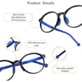 thumbnail image 2 of LifeArt Kid Blue Light Blocking Glasses, Filter 85% of Harmful Blue Light, Anti Eyestrain and Blurry, Computer Glasses(Black Blue), 2 of 7