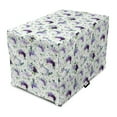thumbnail image 1 of Floral Dog Crate Cover, Repetitive Lilac Tones Flowers Hydrangea Rose Print, Easy to Use Pet Kennel Cover Small Dogs Puppies Kittens, 7 Sizes, Plum Blue Violet, by Ambesonne, 1 of 6