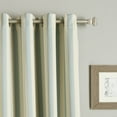 thumbnail image 3 of Quality Home Biscuit Sky Blue Vertical Stripe Room Darkening Nickel Grommet Curtain Pair, 3 of 3