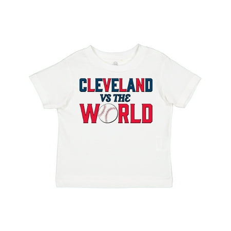 

Inktastic Cleveland Vs. the World Blue and Red with Baseball Gift Toddler Boy or Toddler Girl T-Shirt