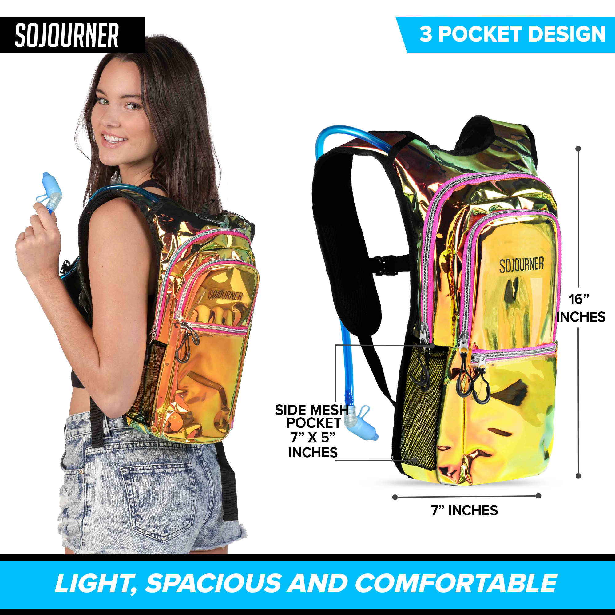 Sojourner Hydration Pack, Hydration Backpack Laser 