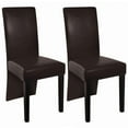 thumbnail image 5 of vidaXL 2/4x Dining Chairs Faux Leather Kitchen Dinner Seating Black/Dark Brown, 5 of 12