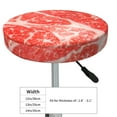 thumbnail image 4 of Kll Beef Steaks Round Bar Chair Cushion Cover 14 Inch,Bar Stool Protector With Elastic, Soft Washable, 4 of 7