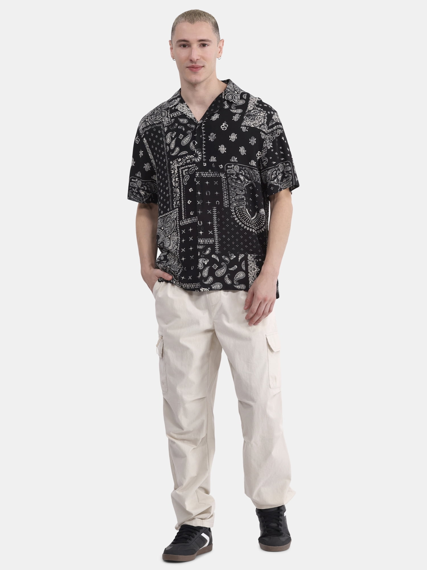 No Boundaries Men's & Big Men's Twill Cargo Pants, Size XS-5XL