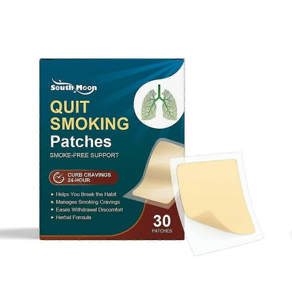SOUTH MOON 30PCS Quit Smoking Patches Stop Smoking Aids Patches Smoke-Free Support, 24-Hour Curb Cra