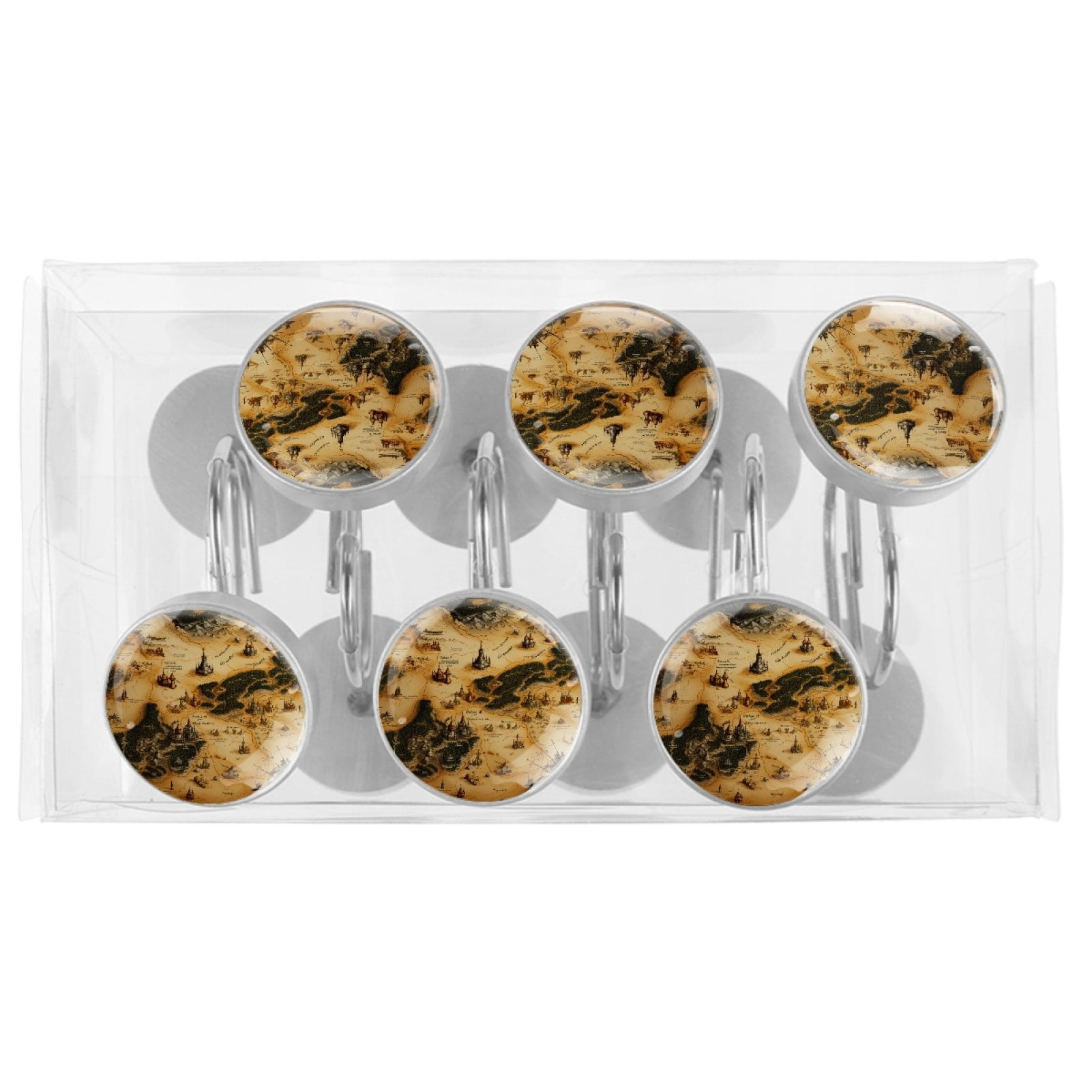 HemaKayy Sturdy Stainless Steel Shower Curtain Hooks, 12 Count