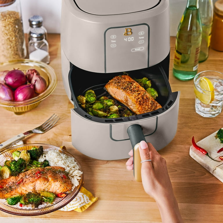 Beautiful 3 Qt Air Fryer with TurboCrisp Technology Porcini Taupe by Drew Barrymore