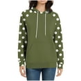 thumbnail image 6 of Olyvenn Hoodies for Women Oversized Polka Dot Long Sleeve Sweatshirts Casual Y2K Hoodies Pullover with Pockets Fall Fashion Army Green XXL, 6 of 6