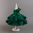 thumbnail image 4 of IDOPIP Pageant Dresses for Girls Sequin Toddler Tiered Tulle Tutu Prom Dress Wedding Birthday Formal Gown 1-8Y, 4 of 9