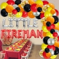 thumbnail image 5 of Little Fireman Birthday Party Supplies, Fire Truck Birthday Decoration, Red Orange Yellow Latex Balloons Arch Kit, Fire Engine Foil Balloons for Boys Adults Fire Themed Birthday Party Supplies, 5 of 6