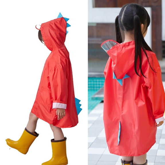 Rain Coat Boys Light Waterproof Boys Rain Jacket Reusable Kids Ponchos with Hood Light Rain Jacket 6-7 Years