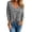 Grey, variant on Women T-Shirts Hollow Out 3/4 Sleeve Knit Tops Casual Design V-Neck Blouse Shirt Soft Solid Color Streetwear