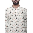 thumbnail image 3 of Atasi Printed Chinese Collar Casual Kurta Ethnic Shirt Mens Short Kurta Tunic, 3 of 5