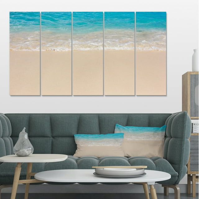 Impression sur Toile Mers Blanches et Bleues - Grande Bord de Mer