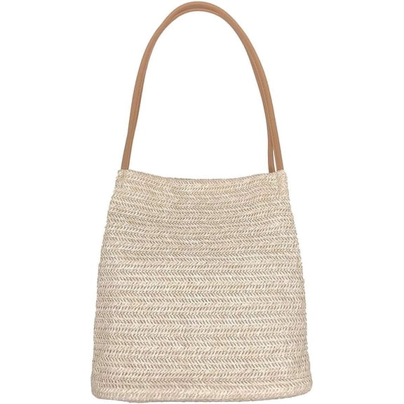 CAILDANL Aphoraeny Straw Beach Bag Buckets Totes Handbag Shoulder Tote Bag Straw Purse Summer Purse Women Summer Handbag