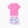 thumbnail image 5 of Disney Stitch Girls Swimsuits Graphic Swim Top and Shorts Bathing Suits 2 Pieces Sets Sizes 6-12, 5 of 8