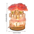thumbnail image 4 of Lámpara LED de ramo de rosas artificiales, luz nocturna de flores rosas, decoración del dormitorio del hogar, 4 of 9