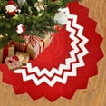 thumbnail image 3 of Falda navideña Artículos decorativos navideños Alfombra navideña Tejido acrílico Delantal de árbol de Navidad, 3 of 5
