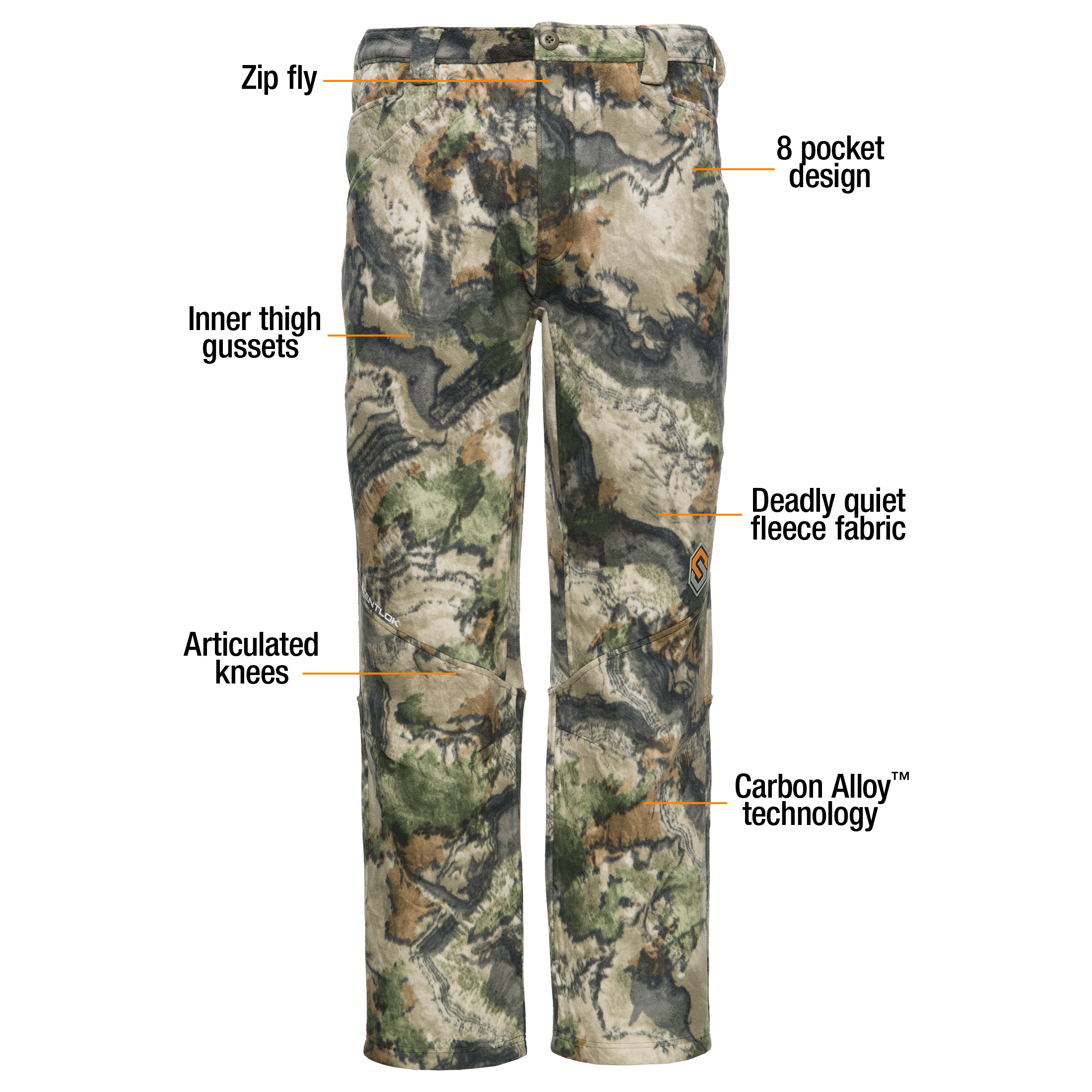 ScentLok Midweight Fleece Scent Control Stealth Camo Hunting Pants