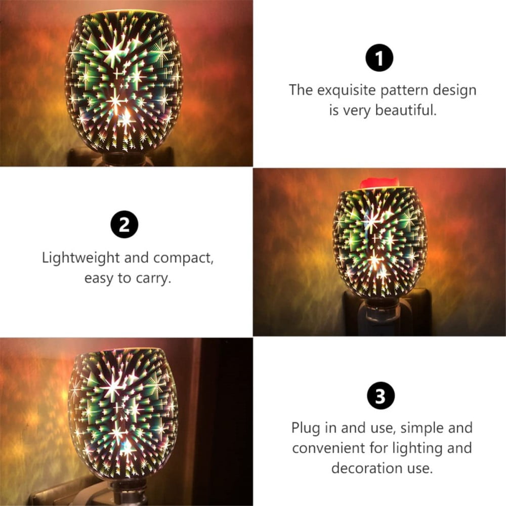 Aosijia 3D Electric Wax Walmer Butterfly Pluggable Fragrance Warmer Smokeless Candle Wax Melter with Night Light Plug in Wall Aromatherapy Candle