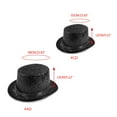 thumbnail image 3 of Modern Fedora Top Hat Victorian Age Blingbling Short Brim Top Hat Flickering Glitter Magician Hat for Holiday Stage, 3 of 8