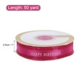 thumbnail image 2 of 1 Inch Happy Birthday Satin Ribbon 50 Yards Rose Red Ribbon Roll Bow Decoration Birthday Gift Cake Box Bouquet, 2 of 6
