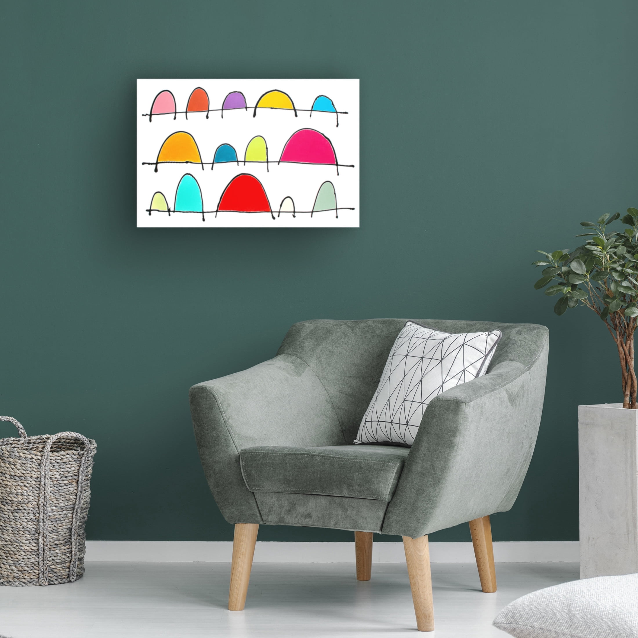 Canvas Wall Art - Sharon Pierce McCullough 'Colorful People' Wall Art for Living Room, Bedroom, or Office Décor by Trademark Fine Art - 47 x 30 Inches
