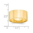 thumbnail image 3 of 14k Yellow Gold 10mm Lightweight Flat Wedding Band Size 9.5, 3 of 4