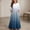 Blue, variant on ITSAME Girls Maxi Dress Round Neck Ruffled 3/4 Sleeve Gradient Print Summer Flowy Casual A-Line Dress Pink Size 8