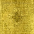 thumbnail image 1 of Ahgly Company Indoor Square Persian Yellow Traditional Area Rugs, 7' Square, 1 of 4