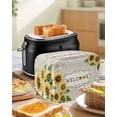 thumbnail image 4 of Vintage Sunflower Small Toaster Cover 2 Slice, Kitchen Appliance Covers, Yellow Flowers Retro Art Toaster Oven Cover with Loop, Bread Machine Cover Polyester Dust Cover Protection, 4 of 4