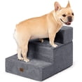 thumbnail image 1 of Rampa EHEYCIGA para perros pequeños, 34 cm de alto, 3 peldaños, gris, 1 of 7