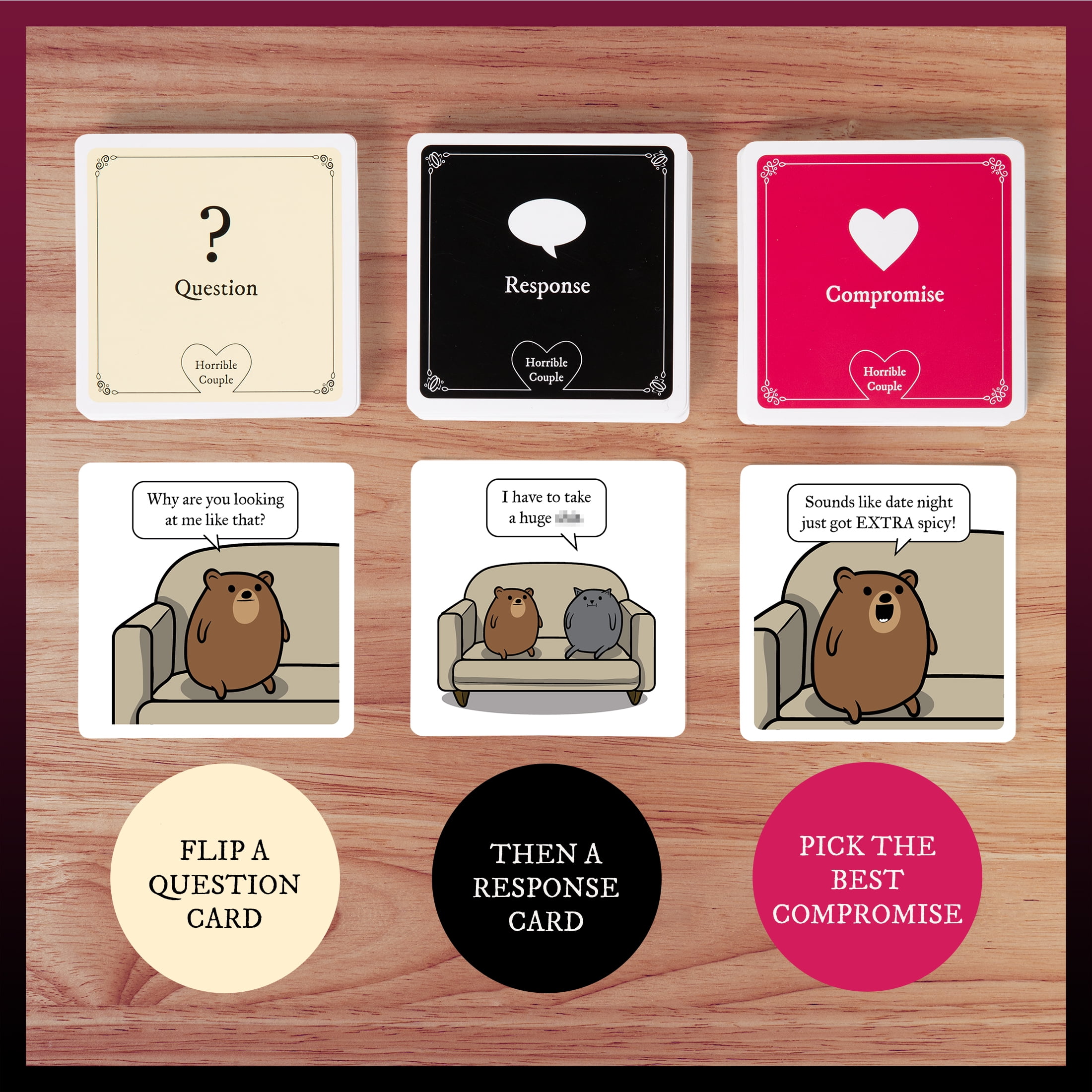 Horrible Couple – Party Game For 2-8 Players, From The Creators of Horrible Therapist | A Funny Game Night with Friends, Card Game for Adults On Date Night, Anniversary Gift