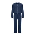 thumbnail image 5 of CFLVAEK Sweatsuits for Women 2pcs Outfits Zip Up Sweatshirt Jackets Drawstring High Waist Wide Leg Trousers Fall Trendy Workout Sets Blue M, 5 of 8