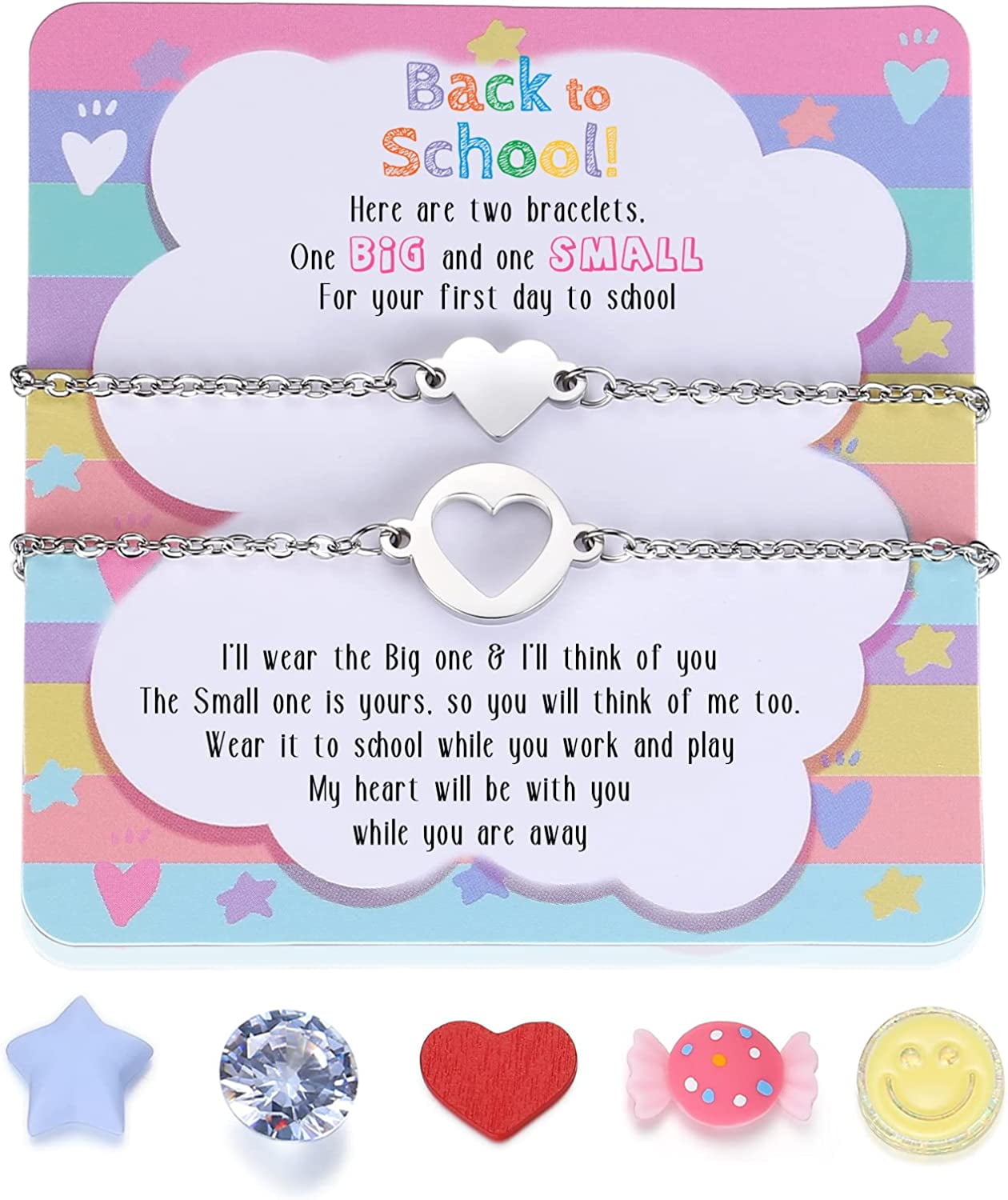 Back to School Gifts Mommy and Me Mother Daughter Bracelets First Day of  School Girls Middle School Students Preschool Class Kindergarten Pinky  Promise Bracelet Wish Bracelets Anxiety Matching - Walmart.com